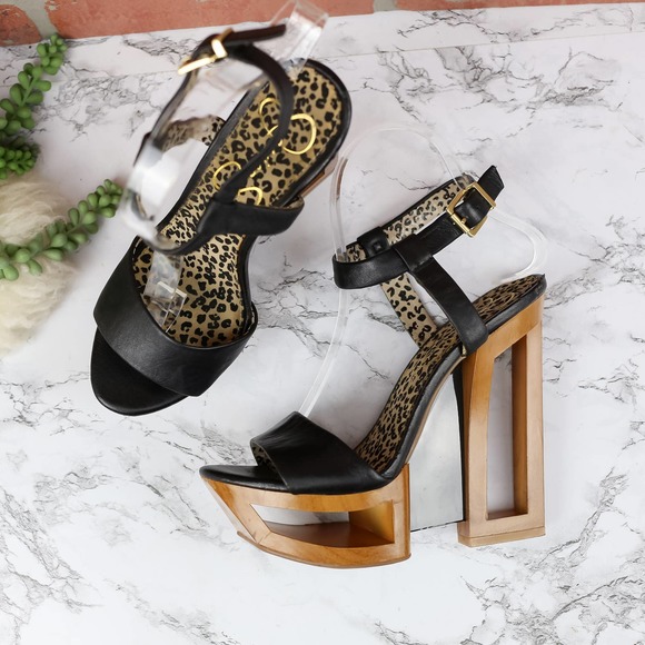Jessica Simpson Shoes - Jessica Simpson Tanya Wood Black Wedge 7